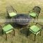 New arrival cast aluminum outdoor furniture with BBQ grill garden set hot sale