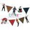 party jointed banner paper letter banner mini triangle banner