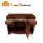 LB-LX5056 Luxury classical style solid wood bathroom vanity with quartz counter top
