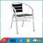Flat tube aluminum with plastic wood chair