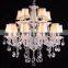 White Glass Coloured Chandelier Parts Crystal Pendant Lights