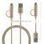 Dual head MFi c48 and mirco usb connector usb data cable