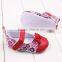 Cute baby girls christmas bownot flowers dress shoes wholesale red christmas toddler girl princess shoes
