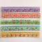 High Quality Plastic ruler OEM logo design colorful printing beveled edges plastic ruler