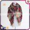 wholesale 19 colors winter tartan scarf women fashion blanket plaid scarf bawal scarf
