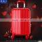 Red Popular 4 wheels ABS PC Travel Luggage Set Decent Suitcase