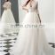 (MY0275) MARRY YOU Sexy Bridal Gown Long Sleeve Deep V-neck Lace Bodice Beaded Wedding Dress For Fat Women