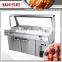 Hot Selling Stainless Steel Blue Ray Refrigerated Sandwich Rrep Table Professional Kitchen Equipment