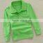 latest design kids long sleeve blank green pique kids 100% cotton polo t shirt