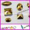 Hot sell golden / jet hemaitate color sew on crystals with holes flat back rhinestone mixed size and shape