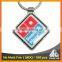 Best selling custom photo logo printed epoxy metal keychain keyring