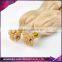 Wholesale human hair brazilian virgin hair flat tip hair extension