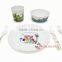 OEM NEW bpa free plastic Customized print 6PCS/SET children firendly dinnerware sets