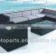 Latest beautiful design rattan gardan furniture corner sofa with wholesale price