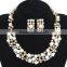 Fashion African Beads Imitation Pearl Necklace Earrings Dubai Gold Plated Jewelry Costume Bridal Jewelry Sets