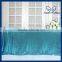 SQ001K Hot sale custom made stock elegant beaded embroidery metallic mesh sequence wedding aqua blue sequin table linens