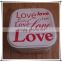 White Square Scented Soy Tin Candle with love