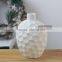 White Ceramic Vase for Faceted Cut Design