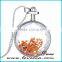 silver color plating Glass Dried Flower Necklace