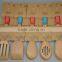 SP5-207/100% Bamboo Material 5-Pieces Spoon Set,Spatual Set With Silicone Handle