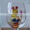 Beautiful lady Christmas wine glass cup from Bengbu Cattelan Glassware Factory