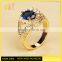 Jingli jewelry Blue Gemstone Gold Plated Wedding Ring (YJ-823)