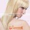 Wholesale natural blonde long straight synthetic full lace wig cheap