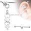 Dangle custom industrial barbell ear piercing barbell