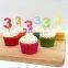 Cupcake Toppers Cake Picks Spotty Number Cupcake Toppers