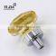 1 1/9 inch polished chrome zinc yellow bling glass crystal knob