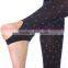 2015 Girls black sexy small white dots jacquard trample feet pantyhose