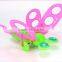 colorful butterfly singing toy sound with led light in fly, led butterfly lamp with sound
