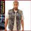 High quality Acid wash denim jeans jacket with stud for man punk deisgn (LOTJ238)