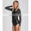 Sublimated print and solid panels surf vibes salty dayz long sleeve springsuit