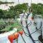 four branches bend drip dripper arrows drip irrigation system in garden and lawn
