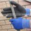 polyester crinkle latex grip work glove