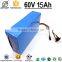 Highly Recommend Big Capacity electric bike 60 volt lithium battery for golf cart 60v 1500mah