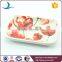 Red flower promotional gifts ceramic square bathroom set
