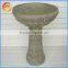 resin glazed bird bath for garden decor