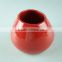Mini red color glazed ceramic vases with cheao price in stock