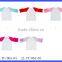 Pink White Knit Cotton 3/4 sleeves Ruffle Raglan Shirts