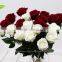 GNW FL-RS70-8CM High Similation Cheap Silk Single Red Rose Flower for Home Decoration