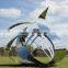 modern city polished metal craft stainless steel outdoor sculpture for garden