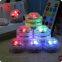 3 LED remote control color changing diamond shapes waterproof submersible led tea light