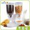 Double Dry Food Dispenser Kitchen Storage Container Cereal Snack