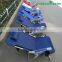Navy Blue Aluminum Folding Backpack Chair with Plastic Armrest
