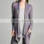 Latest Design Ladies Sweater Western Apparel Romantic Layer Knitted Ribbed Gray New Fashion Cardigan 2017 Women