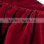 OEM Service High Quality Pleated Red Velvet Skirt