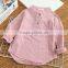 2-7 years Wholesale 2017 New Girls Shirt Autumn Long Sleeve Fashion Cotton Linen Girls Blouses