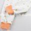 Eco Friendly Orange Full Sleeve Combed Cotton Children Clothing Set for Spring And Winter